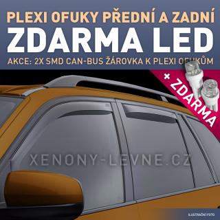 AKCE: Protiprůvanové ofuky pro VW Golf V, 5dv., combi, r.v. 07-, + zadní (Protiprůvanové plexi VW + LED parkovací žárovky ZDARMA)