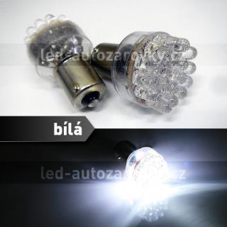 Bílá LED žárovka s paticí BA15S, jednopólová 21W, 24LED, 1ks (LED autožárovka s paticí BA15S, jednopólová 21W, 24LED, 1ks)