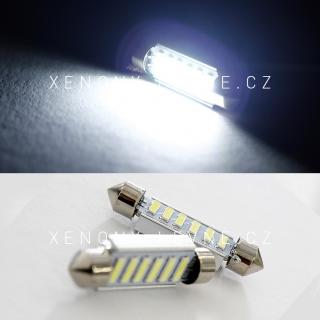 CAN-BUS sufitka bílá - Super Light, 6 SMD LED, 43mm, 1ks (LED sufitka bílá - Super Light)
