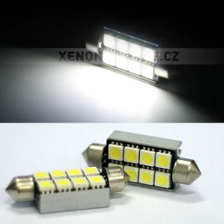 CAN-BUS sufitka bílá - Super Light, 8 SMD LED, 39mm, 1ks (CAN BUS LED sufitka bílá - Super Light)