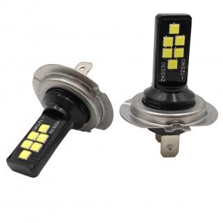 LED autožárovka H7 12V, 12 SMD LED, 1ks (LED žárovka 12V, patice H7, 12 SMD)