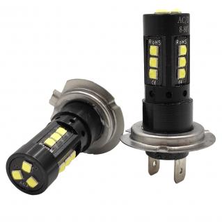 LED autožárovka H7 12V, 15 SMD LED, 1ks (LED žárovka 12V, patice H7, 15 SMD)