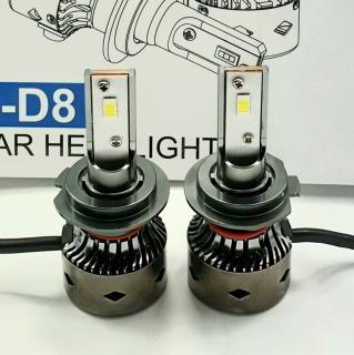 LED D8 autožárovka H1 4800LM 2x42w cree canbus 6000k - sada 2ks (Sada LED autožárovek do předních světlometů 2x42W)