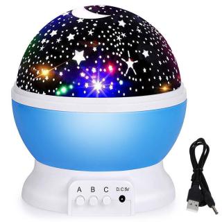 LED lampička a projektor noční oblohy (Rotující projektor hvězd)
