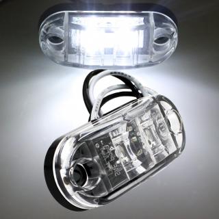 LED poziční obrysové světlo 12/24V 2SMD, bílé (Bílé poziční - obrysové světlo)