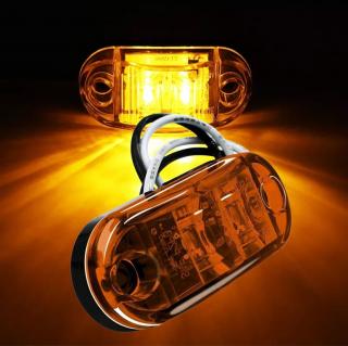 LED poziční obrysové světlo 12/24V 2SMD, oranžové (Oranžové poziční - obrysové světlo)