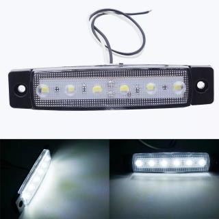 LED poziční obrysové světlo 12/24V 6SMD, bílé (Bílé poziční - obrysové světlo)