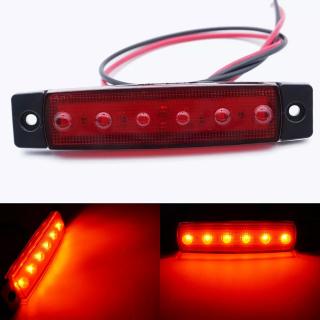LED poziční obrysové světlo 12/24V 6SMD, červené (Červené poziční - obrysové světlo)
