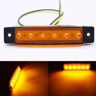 LED poziční obrysové světlo 12/24V 6SMD, oranžové (Oranžové poziční - obrysové světlo)