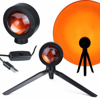 LED RB-03 projekční lampa s efektem západu slunce  (Relaxační lampa USB)
