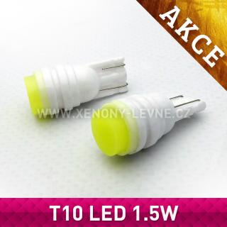 LED žárovka T10 1.5W COB W5W - 2kusy (parkovací žárovka 1x COB LED dioda 2kusy)