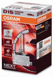 Náhradní výbojka D1S 4100K NIGHT BREAKER® LASER +200% do originálních světlometů (Osram výbojka D1S)