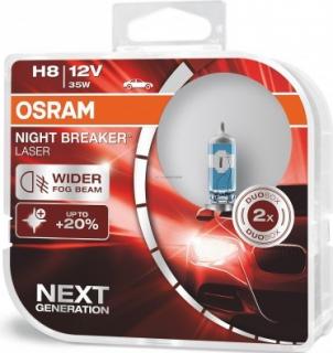 Osram H8 Night Breaker Laser +150% PGJ19-1 12V 35W 2ks 64212NL-HCB (AKCE - Žárovky H8 OSRAM NightBreaker Laser 35W)