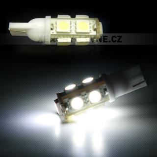 Parkovací světlo - 9 x LED SMD BÍLÉ - bezpaticové, 1ks (Parkovací LED SMD T10)