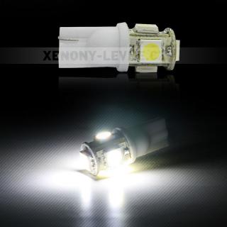 Parkovací světlo T10 - 5 x LED SMD BÍLÉ - bezpaticové, 1ks (Parkovací světlo T10 - 5 x LED SMD - bezpaticové, 1ks)