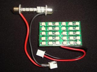 SMD LED panel s adaptérem pro sufitku od 31 do 44mm, 30 SMD LED, barva modrá,1ks (SMD LED panel s adaptérem pro sufitku od 31 do 44mm, 30 SMD LED, 1ks)