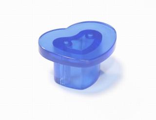 14509 - plastová knopka srdce / modrá (14509 - plastová knopka srdce / modrá)