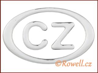 LCZE 110 znak CZ 110mm stříbrný (99522 - LCZE 110 znak CZ 110mm stříbrn)