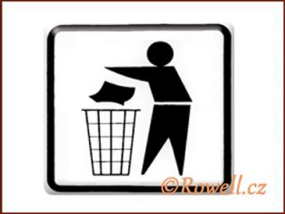 NO cedulka bílá  'Odpadky' (99881 - NO cedulka bílá  =Odpadky=)