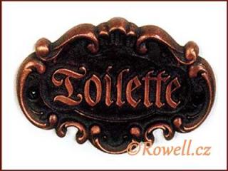 STT   štítek TOILETTE-staroměď (99188 - STT   štítek TOILETTE-staroměď wc)