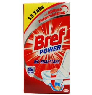 Bref Power WC kraft tabs 15x se složkou na čištění odpadů 13 ks (výkonné čístící tablety na WC od značky Bref)
