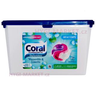 Coral color Wasserlilie Limette Dufterlebnis All in 1 caps kapsle s vůní leknínu a limety 16 ks (dovoz z Německa)