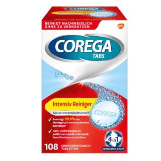 Corega tabs 4in1 Intensive reiniger 108 ks čistící tablety na protézy (dovoz z Německa)