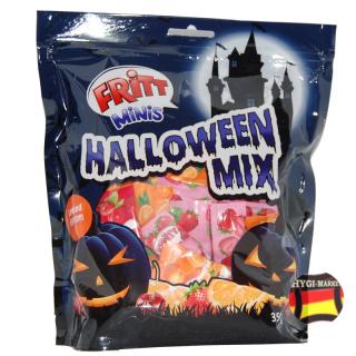 Halloween Mix Fritt Minis ovocné žvýkací bonbony 350 g příchutě JAHODA, POMERANČ, VIŠEŇ (dovoz z Německa)