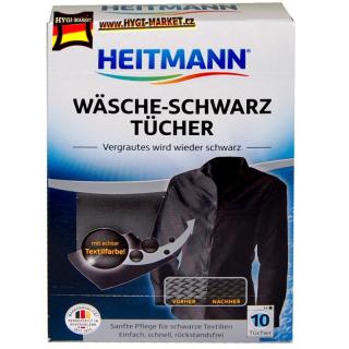 Heitmann Wäsche-SCHWARZ Tücher - 10 ks ubrousky do pračky na černé prádlo (dovoz z Německa)