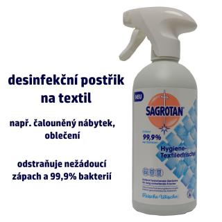 Sagrotan desinfekce textilu bez praní (např. čalounění, oblečení) (novinka z Německa, obsah 0,5 litru)