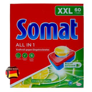 SOMAT All in 1 Zitrone Limette tablety do myčky 60 ks (dovoz z Německa)