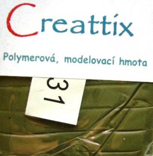 Creattix - polymerová hmota, khaki, 31,1ks (cena je uvedena za kus (min.48g))