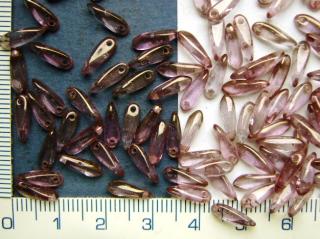 Skleněné korálky,fialový jazýček,10mm,50ks (Cena je uvedena za 50ks)