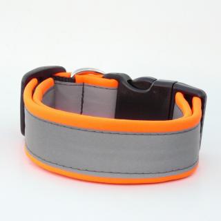 XL Obojek Reflex neonově oranžový