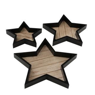 Dřevěný podnos ve tvaru hvězdy 31 cm - největší