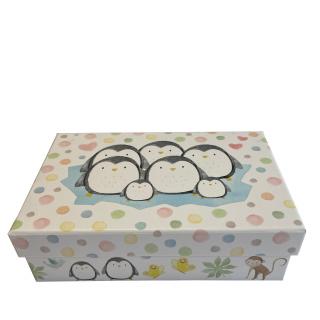 Kartonová krabice Tučňáci - 18 cm