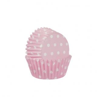 Košíčky na muffiny růžové s puntíkem 60 ks