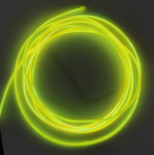 Ambientní LED osvětlení - svítící drát (kabel), 2m, barva žlutá, 12V (Svítící drát, barva žlutá, délka 2m)