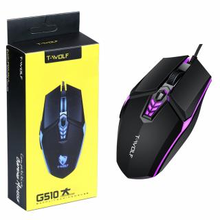 Herní počítačová USB myš, drátová, optická, RGB LED podsvícení, 800-3200 DPI, 6 tlačítek (Gaming počítačová myš s LED podsvícením)