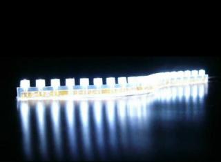 LED diodový pásek - PVC 24cm,  bílé světlo (LED diodový ohebný PVC pásek, 12V 24cm LED, bílé světlo, 1ks)