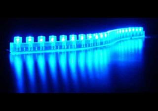 LED diodový pásek - PVC 24cm, modré světlo (LED diodový ohebný PVC pásek, 12V nalepovací 24cm LED, modré světlo, 1ks)