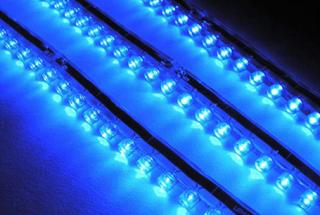 LED diodový pásek - PVC 48cm, modré světlo (LED diodový ohebný PVC pásek, 12V 48cm LED, modré světlo, 1ks)