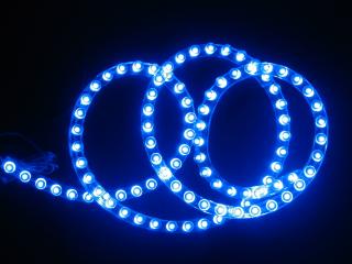 LED diodový pásek - PVC, délka 72cm, modré světlo (LED diodový ohebný PVC pásek, 12V 72cm LED, modré světlo, 1ks)