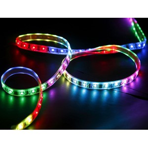 LED diodový pásek - STRIP 150cm, 7-barevný(RGB) (LED diodový ohebný STRIP pásek, 12V nalepovací 150cm, 7-barevný(RGB))