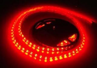 LED diodový pásek - STRIP 150cm, červené světlo (LED diodový ohebný STRIP pásek, 12V nalepovací 150cm, červené světlo)