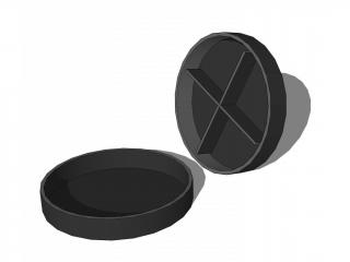 Plastový pochozí poklop na nádrž - rozměry na míru  pro zakrytí revizního vstupu do nádrže Barva poklopu: Černá