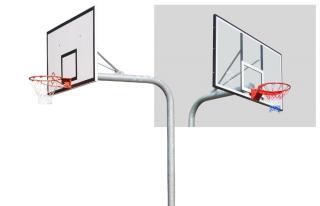 Basketbal. konstrukce SURE SHOT Gooseneck School (Basketbalová konstrukce pro školy a veřejná hřiště)