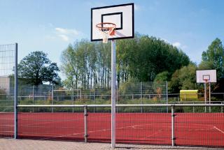 Basketbalový koš Mini bez přesahu (Basketbalová konstrukce s deskou 120x90 cm )