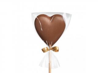 Janek - Čokoládové lízátko - mléčná čokoláda - srdíčko (Čokoládové lízátko - srdíčko - 14g)
