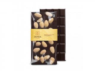 Janek - Hořká čokoláda 64% s mandlemi (Hořká čokoláda s mandlemi - 105g)